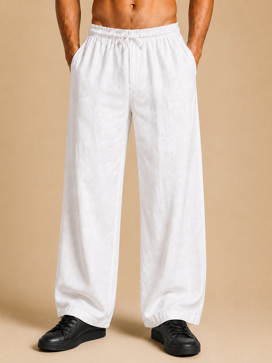 Men’s Relaxed Fit Linen Trousers
