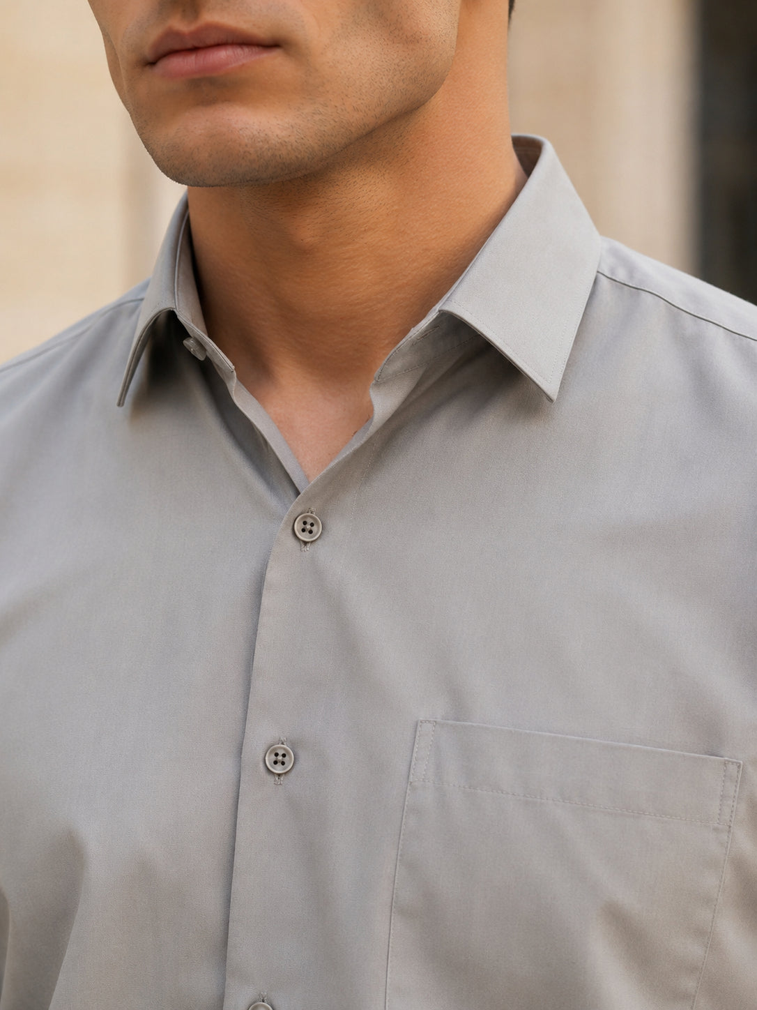 Men’s Classic Solid Formal Wear Shirt