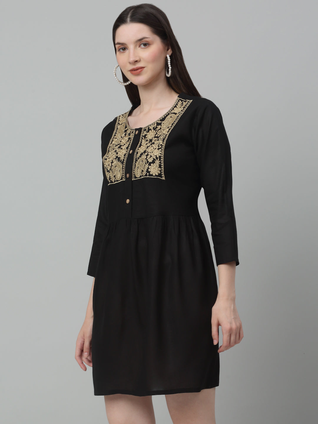 Women's Embroidered A-line Dress