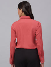 Women Peach Solid Shirt