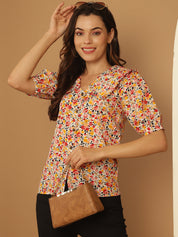 Floral Printed Women's Top