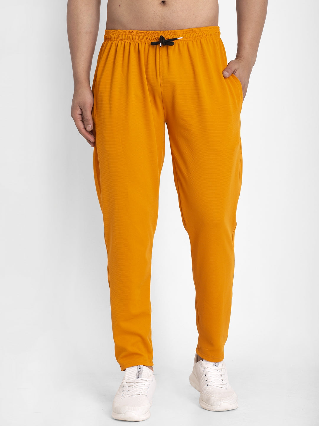 Indian Needle Men's Mustard Solid Track Pants