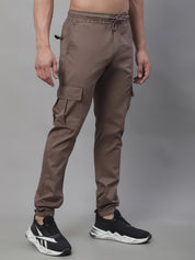 Indian Needle Men's Casual Cotton Solid Cargo Pants