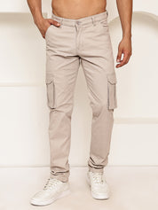 Men's Casual Cotton Blend Cargo Trousers