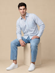 Men’s Cotton Blend Checked Casual Shirt