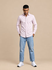 Cotton Blend Classic Striped Casual Shirt