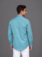 Men’s Cotton Blend Textured Casual Shirt