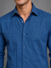 Men’s Cotton Blend Textured Casual Shirt