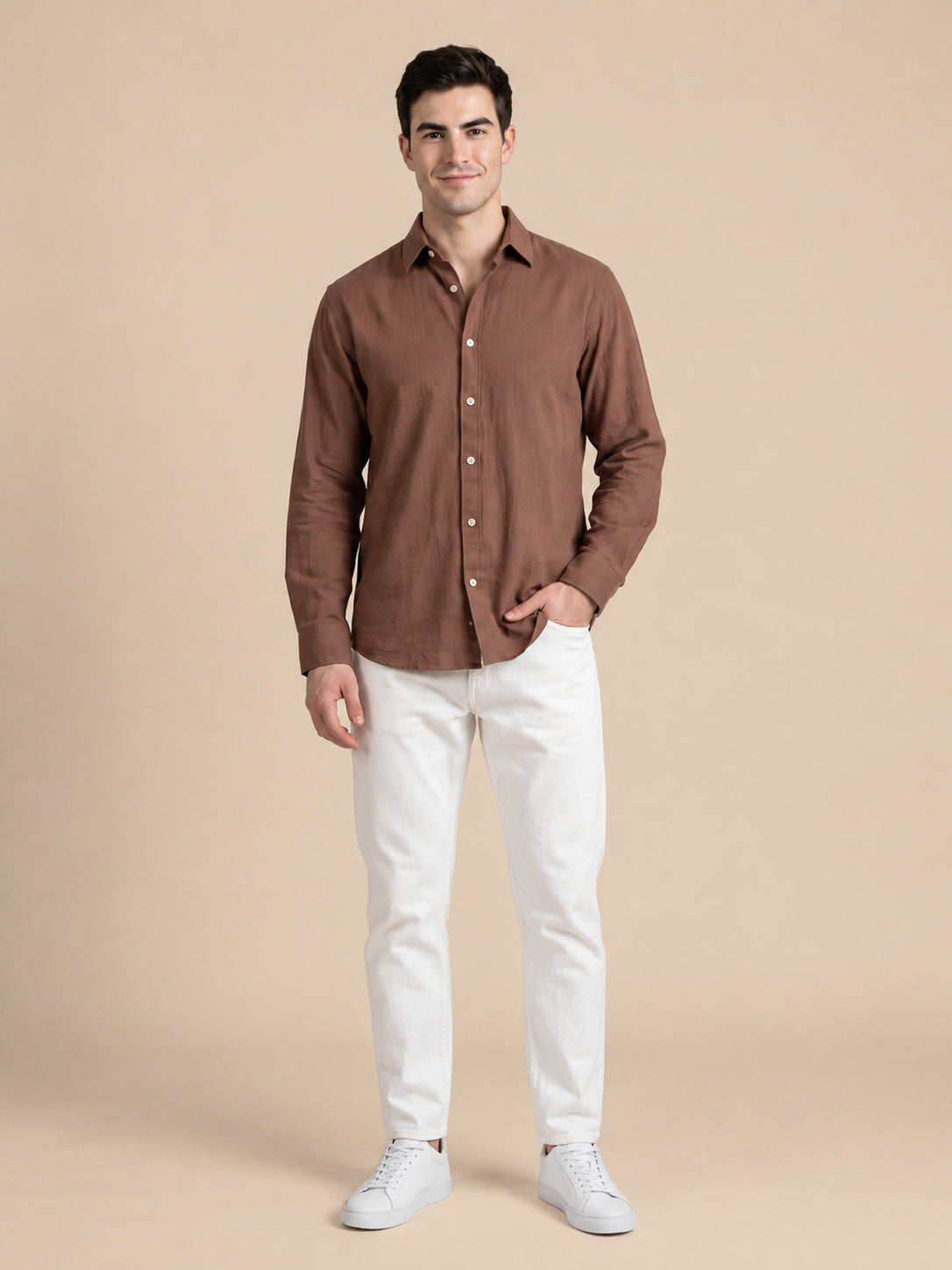 Men’s Cotton Solid Casual Shirt