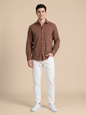 Men’s Cotton Solid Casual Shirt