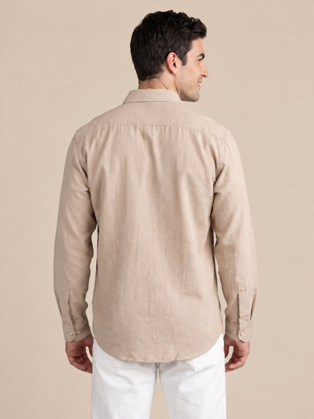 Men’s Cotton Solid Casual Shirt