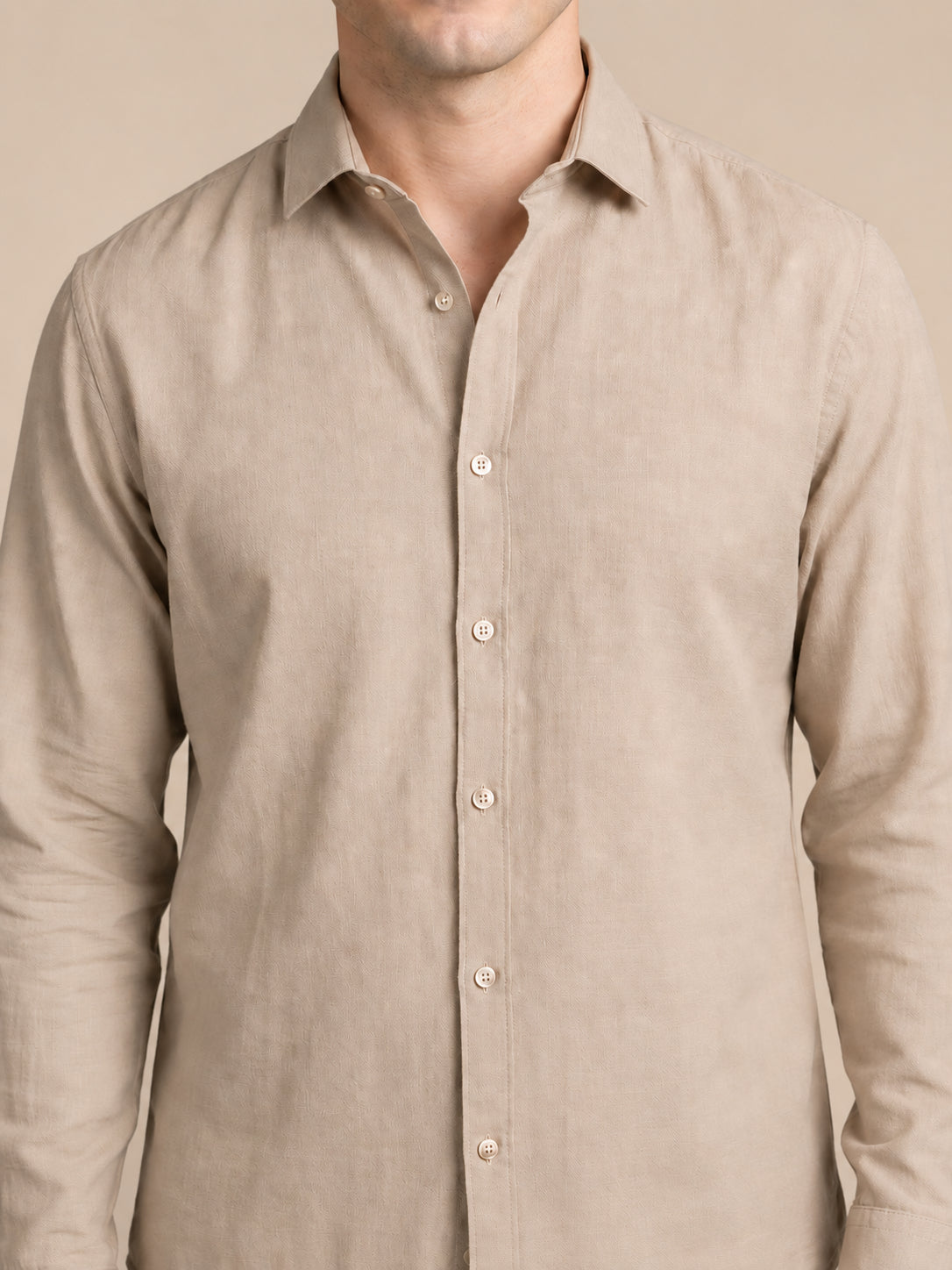 Men’s Cotton Solid Casual Shirt