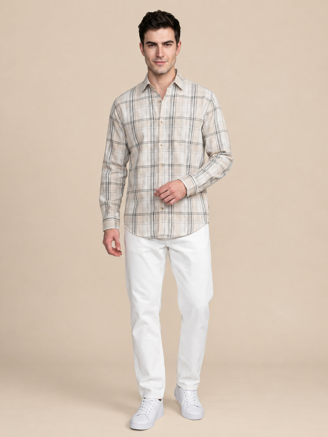 Men’s Cotton Checked Casual Shirt