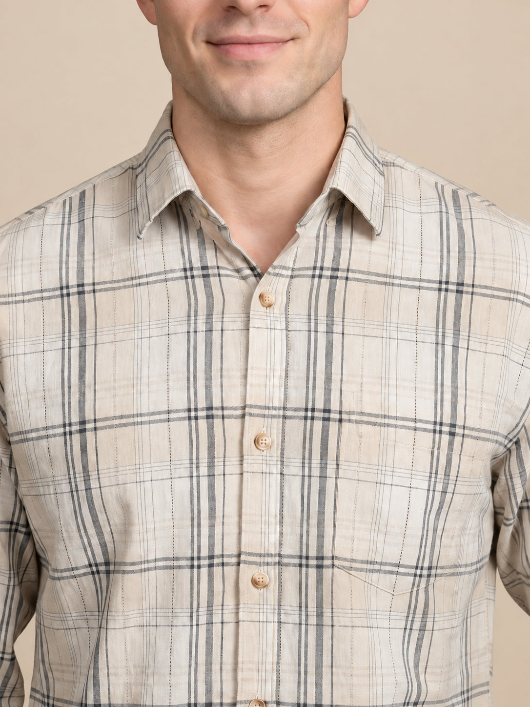 Men’s Cotton Checked Casual Shirt