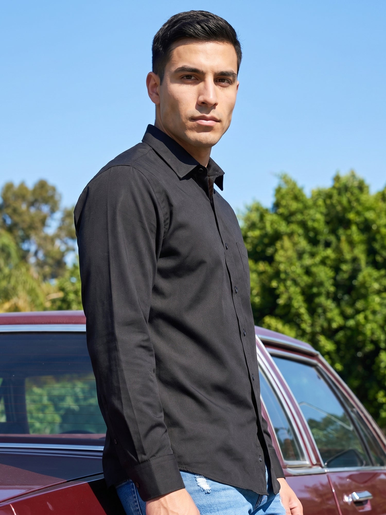 Cotton Solid Casual Shirt for Mens.