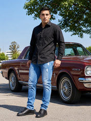 Cotton Solid Casual Shirt for Mens.
