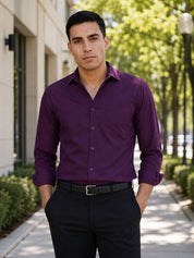 Cotton Solid Formal Shirt for Mens