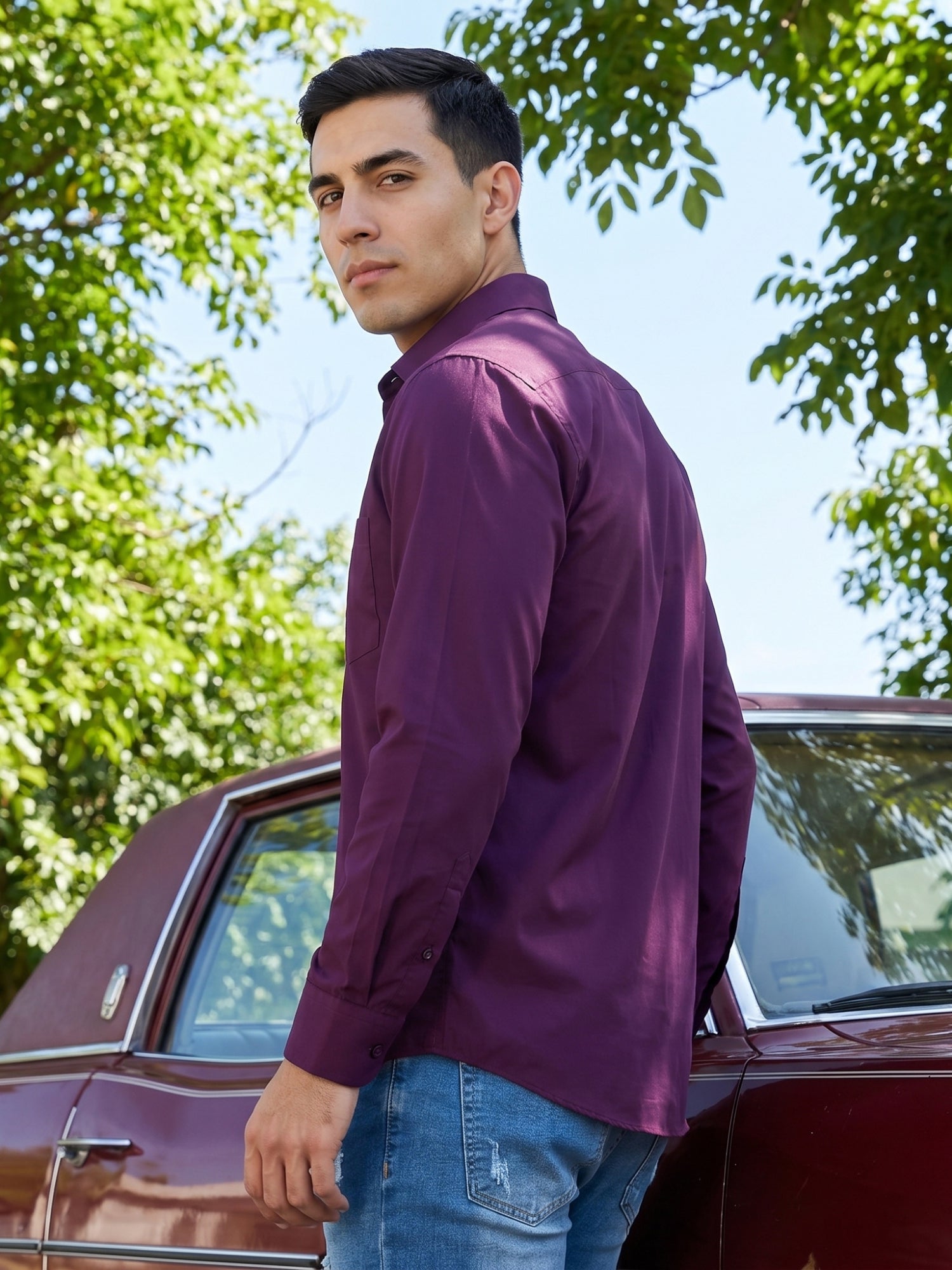 Cotton Solid Casual Shirt for Mens.