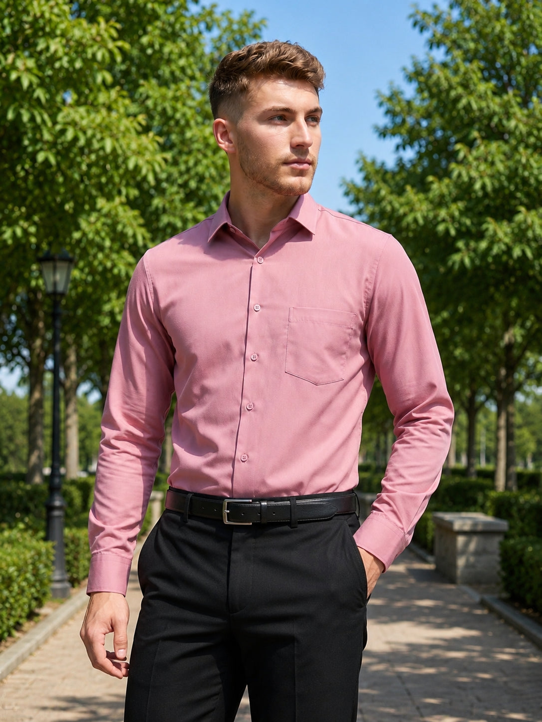 Cotton Solid Formal Shirt for Mens