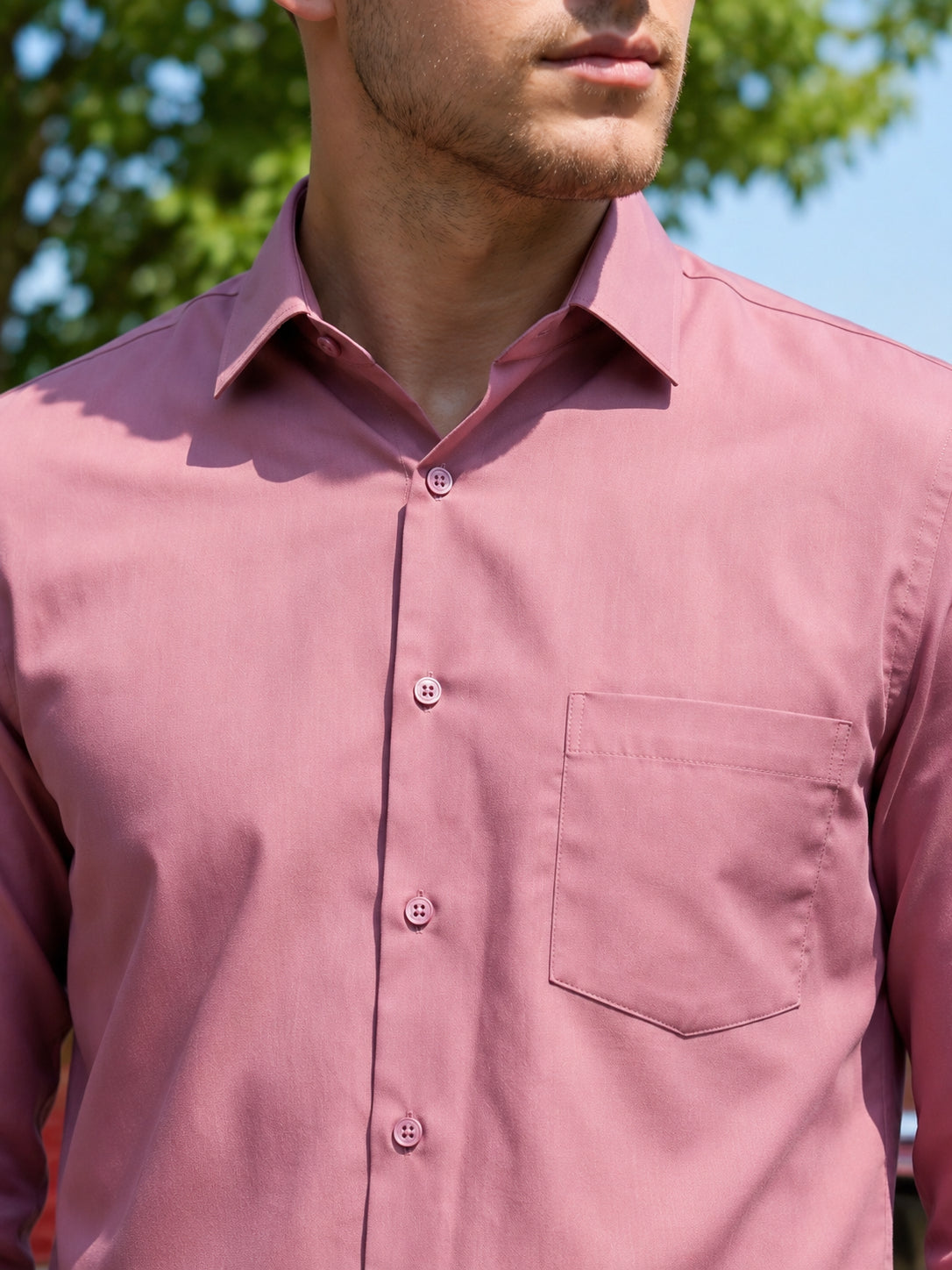 Cotton Solid Formal Shirt for Mens