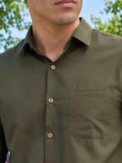 Cotton Solid Formal Shirt for Mens
