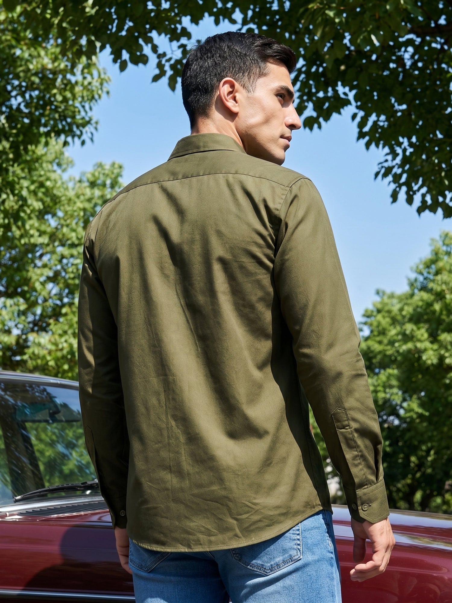 Cotton Solid Casual Shirt for Mens.