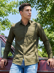 Cotton Solid Casual Shirt for Mens.