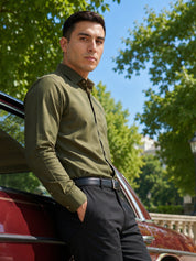 Cotton Solid Formal Shirt for Mens
