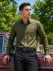 Cotton Solid Formal Shirt for Mens