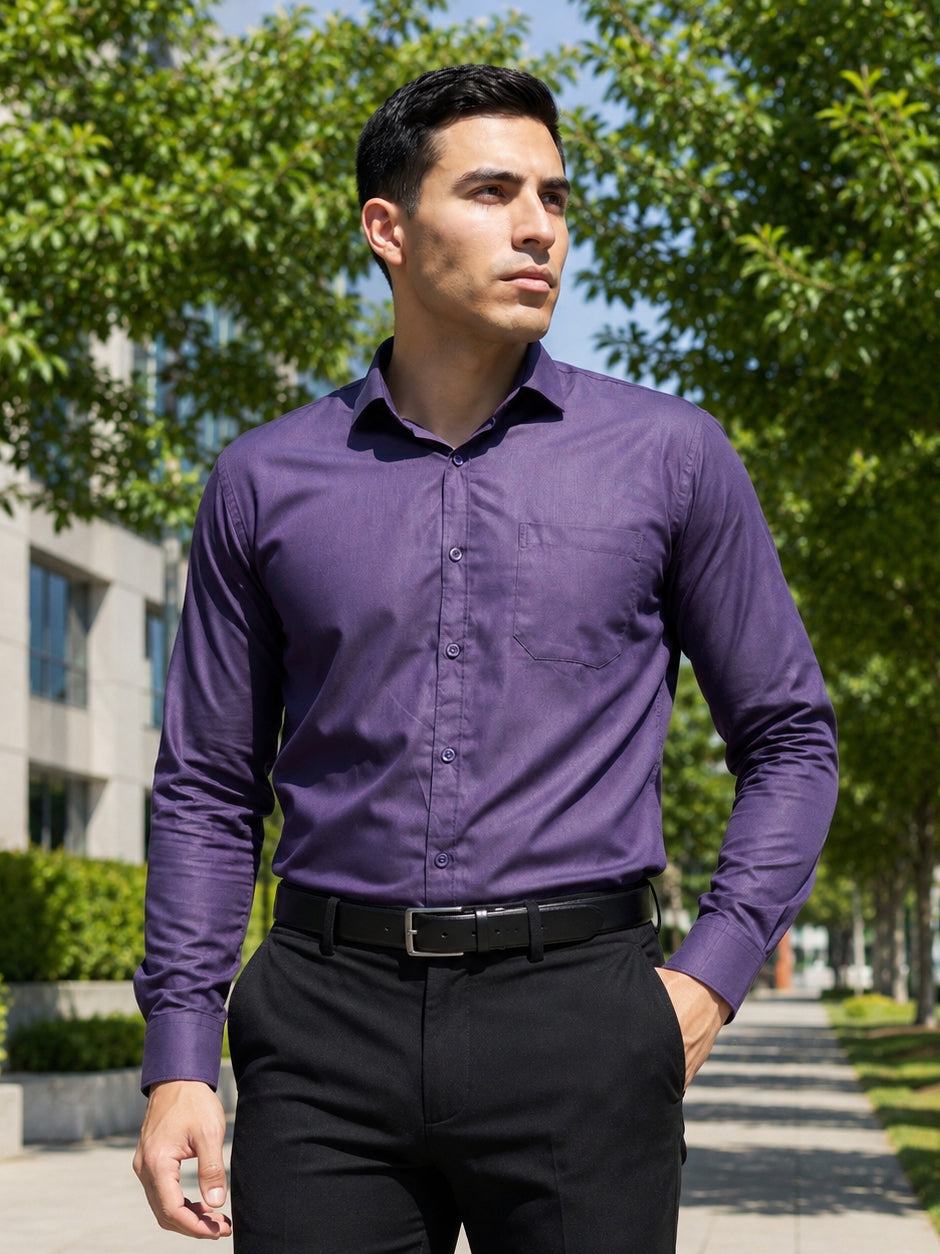 Cotton Solid Formal Shirt for Mens