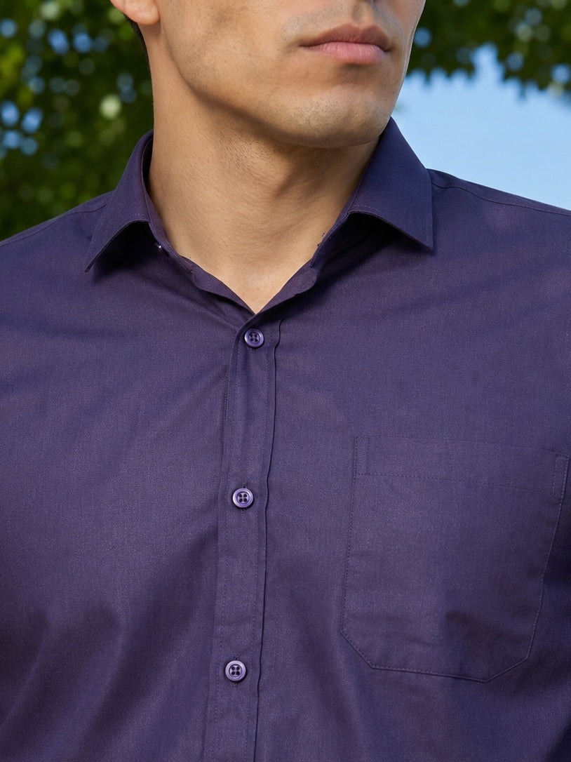 Cotton Solid Formal Shirt for Mens