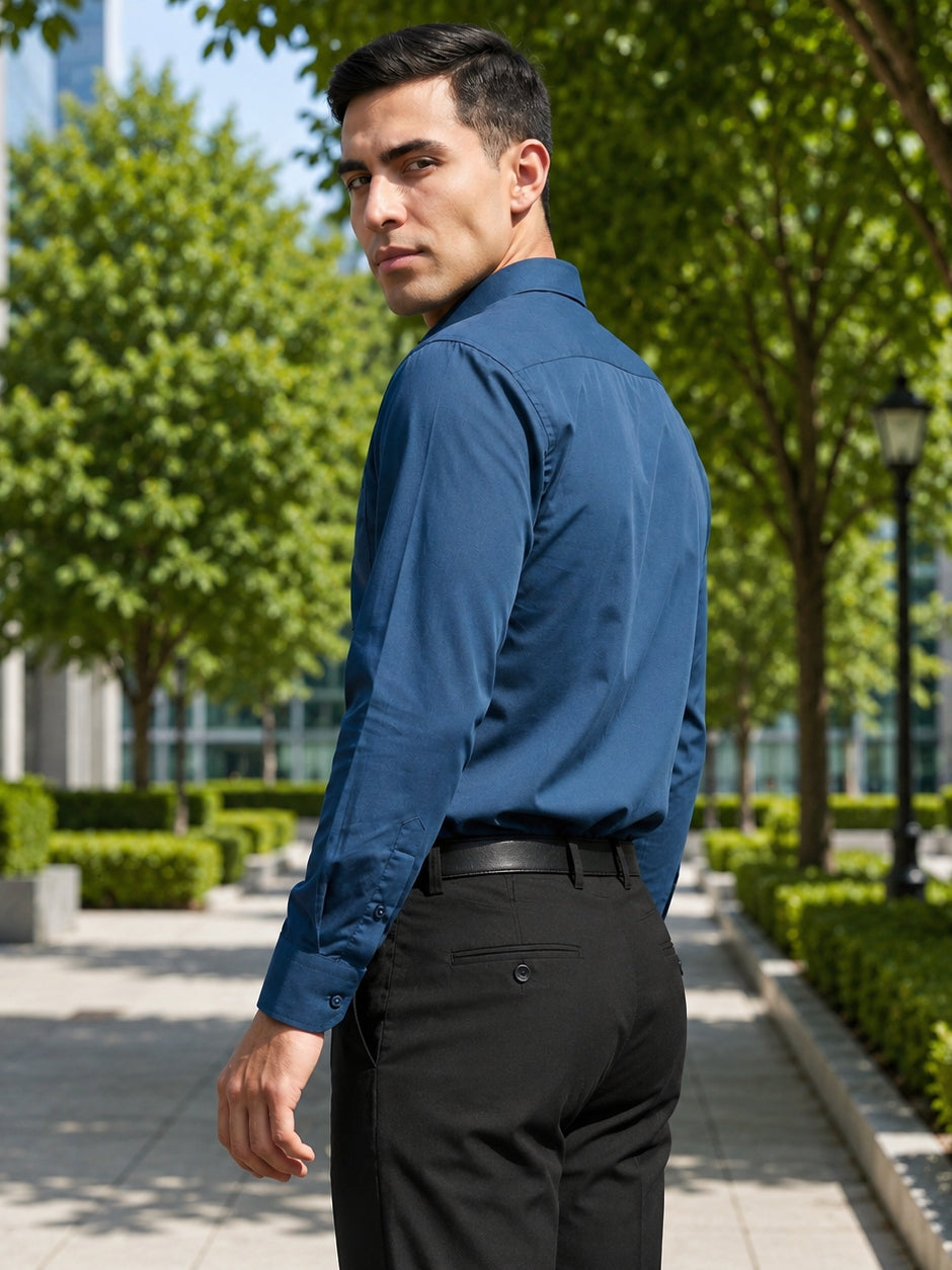 Cotton Solid Formal Shirt for Mens