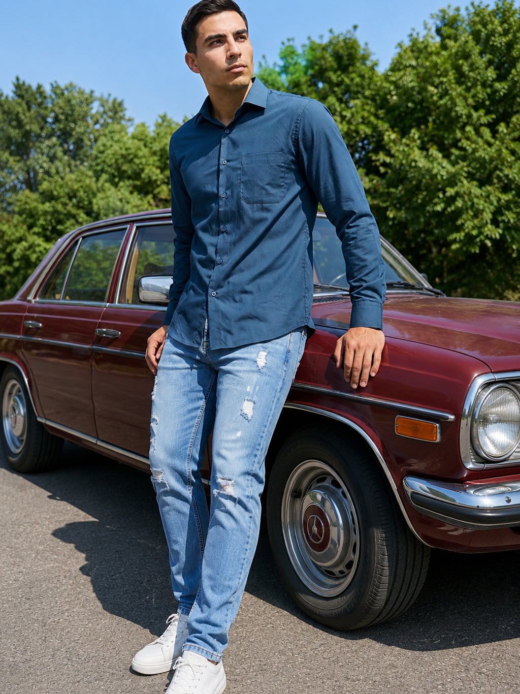 Cotton Solid Casual Shirt for Mens.