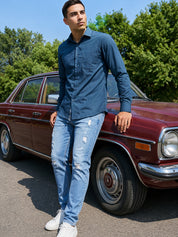 Cotton Solid Casual Shirt for Mens.