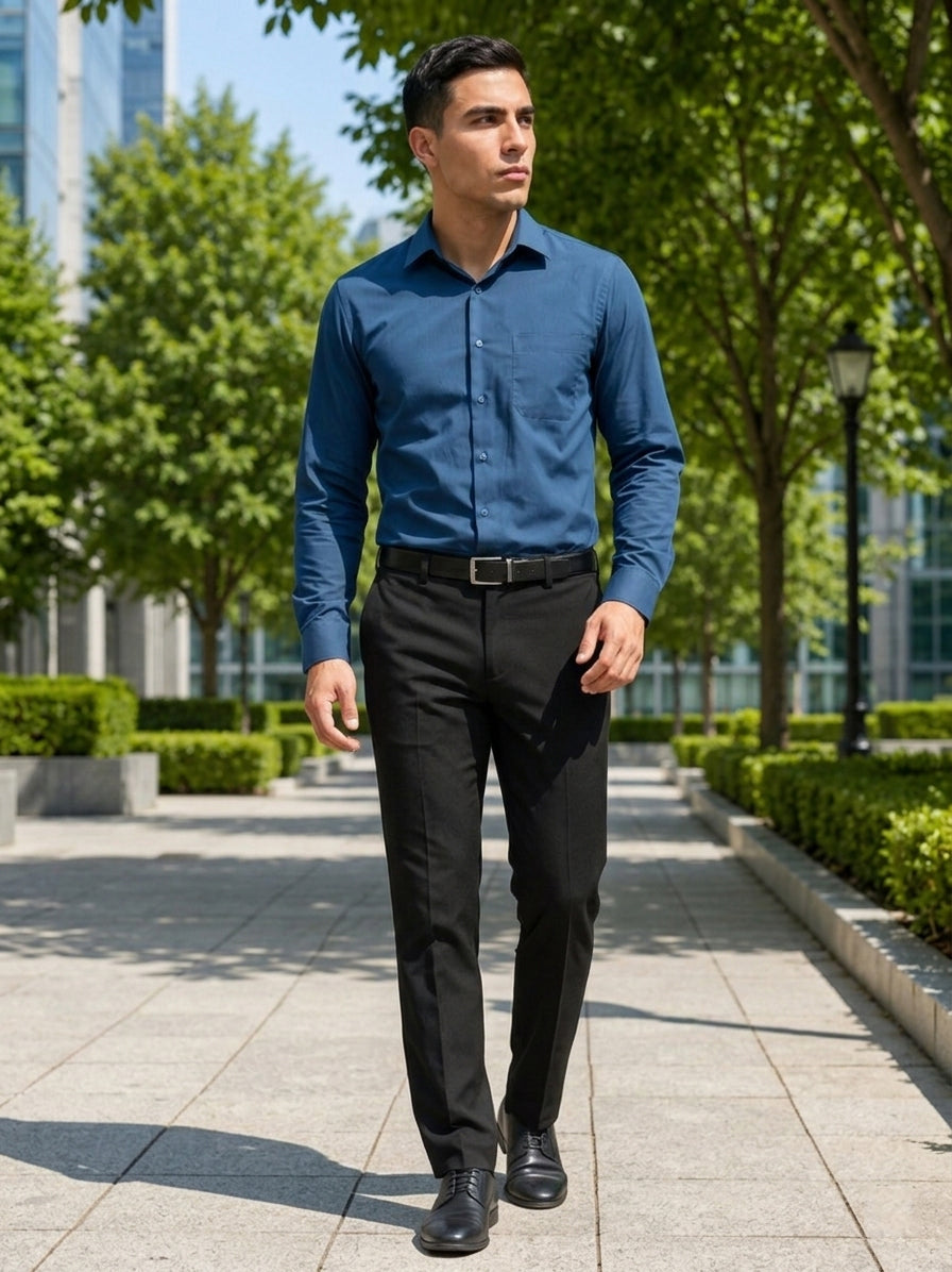Cotton Solid Formal Shirt for Mens