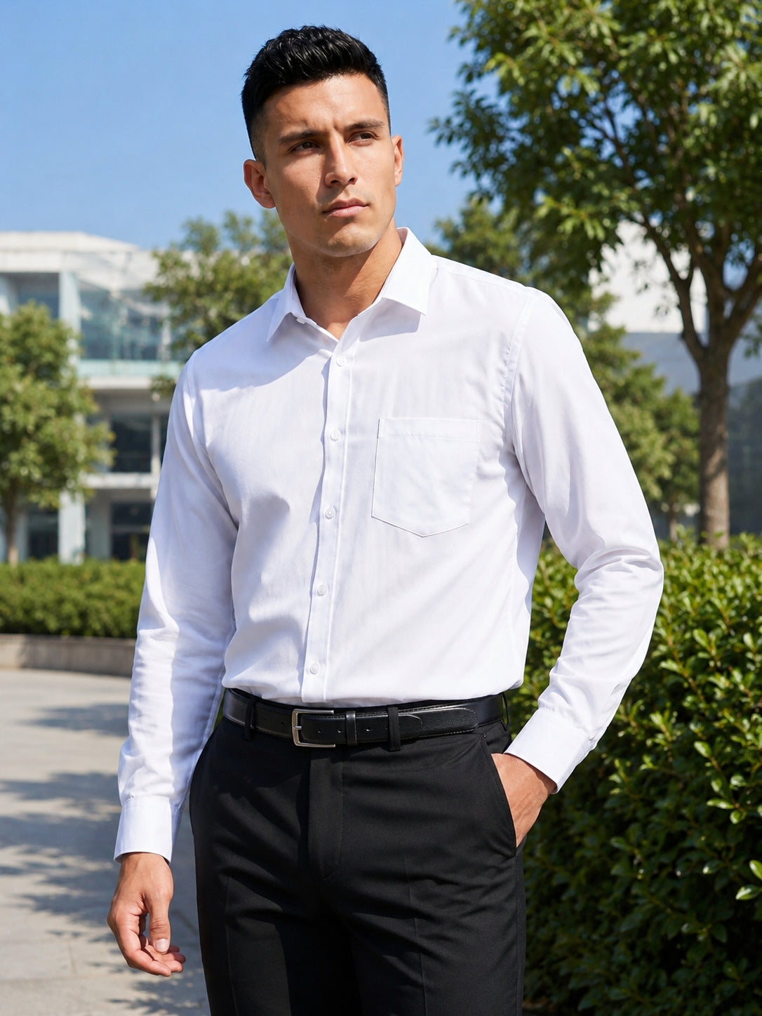 Cotton Solid Formal Shirt for Mens