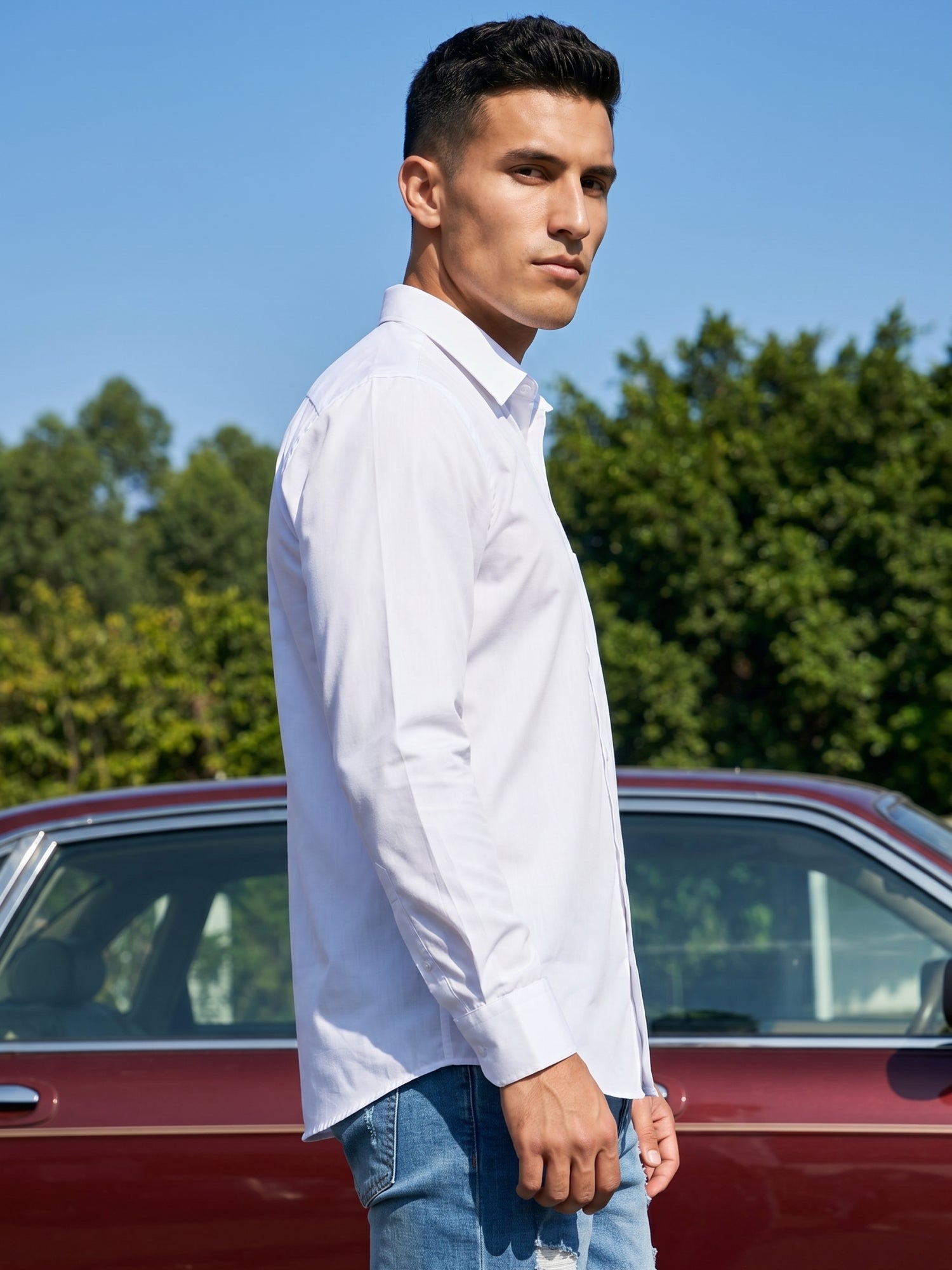 Cotton Solid Casual Shirt for Mens.