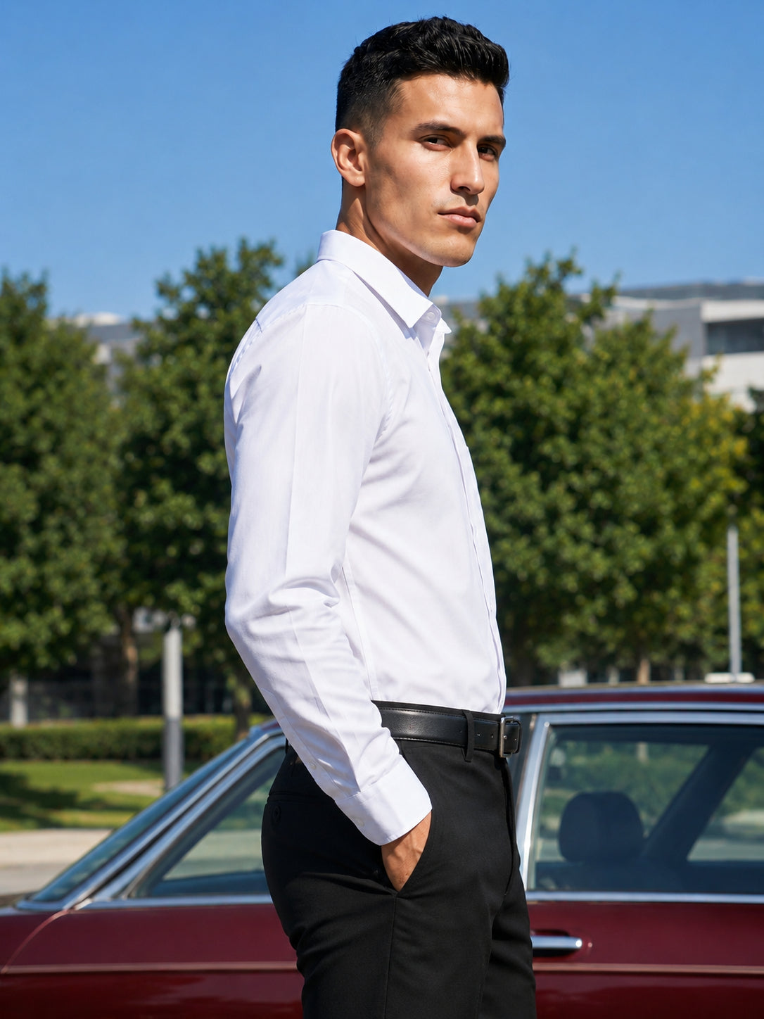 Cotton Solid Formal Shirt for Mens