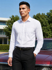 Cotton Solid Formal Shirt for Mens