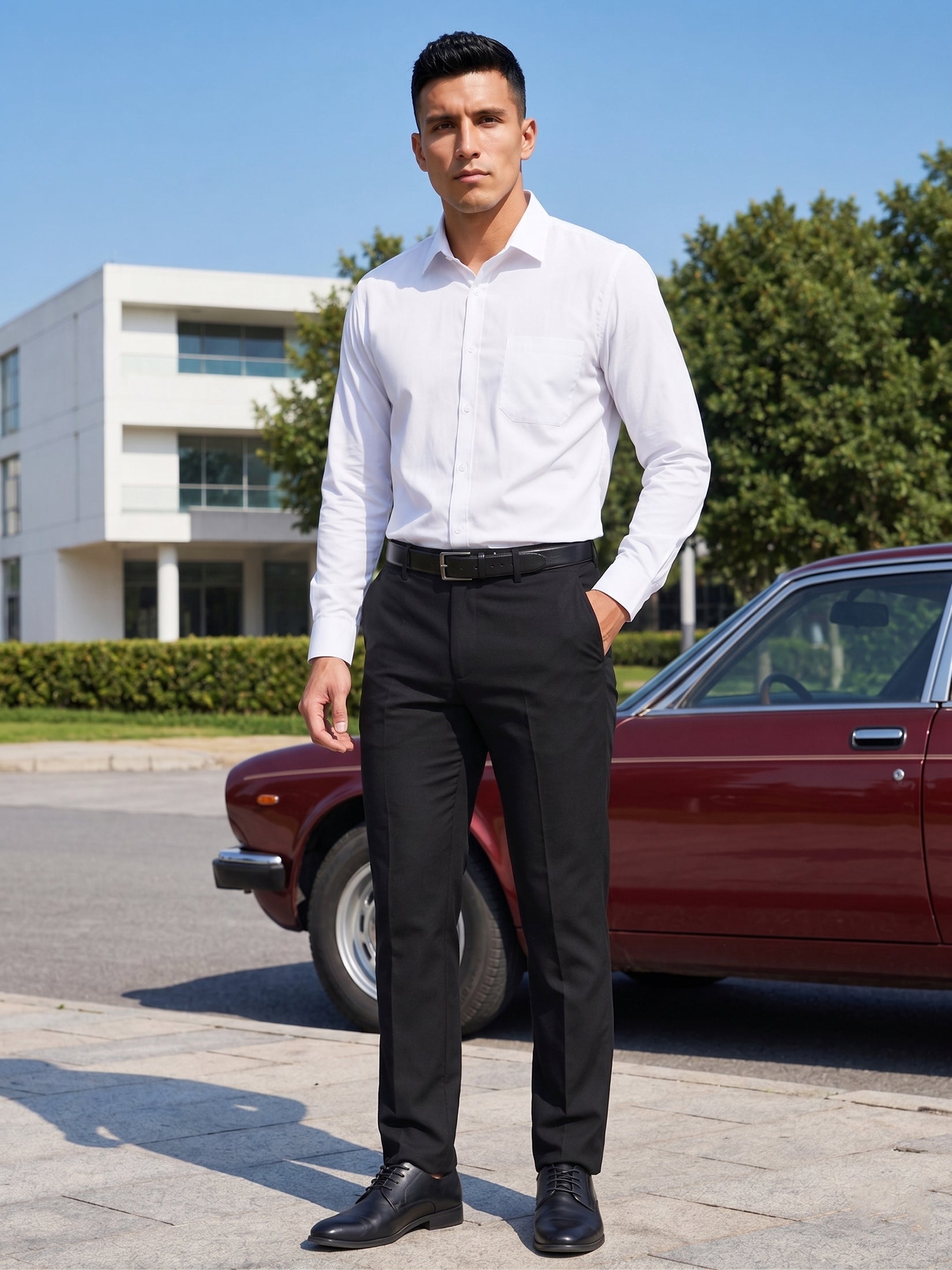 Cotton Solid Formal Shirt for Mens