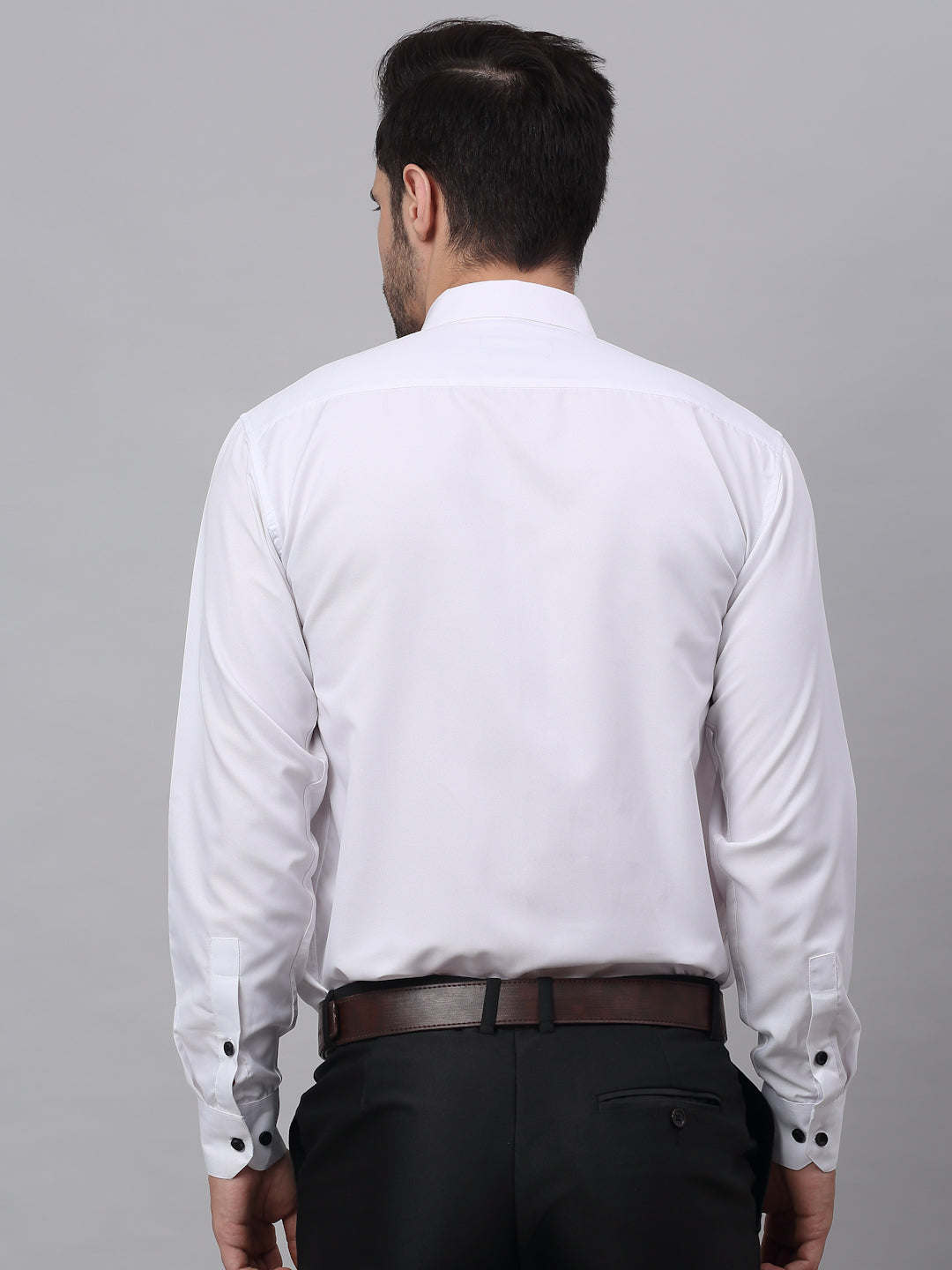 Indian Needle Men's Cotton Solid Button Down Formal Shirts