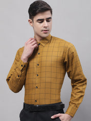 Mustard Full Sleeves Shirt - Side View - Indian Needle