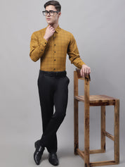 Mustard Shirt Button Placket Detail - Quality Buttons