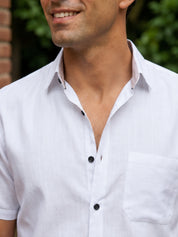 White Cotton Solid Formal Shirts