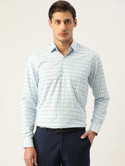 Indian Needle Men's Cotton Striped Formal Shirts