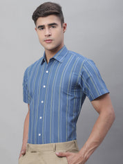 Men's Blue Striped Formal Shirt
