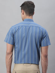 Men's Blue Striped Formal Shirt