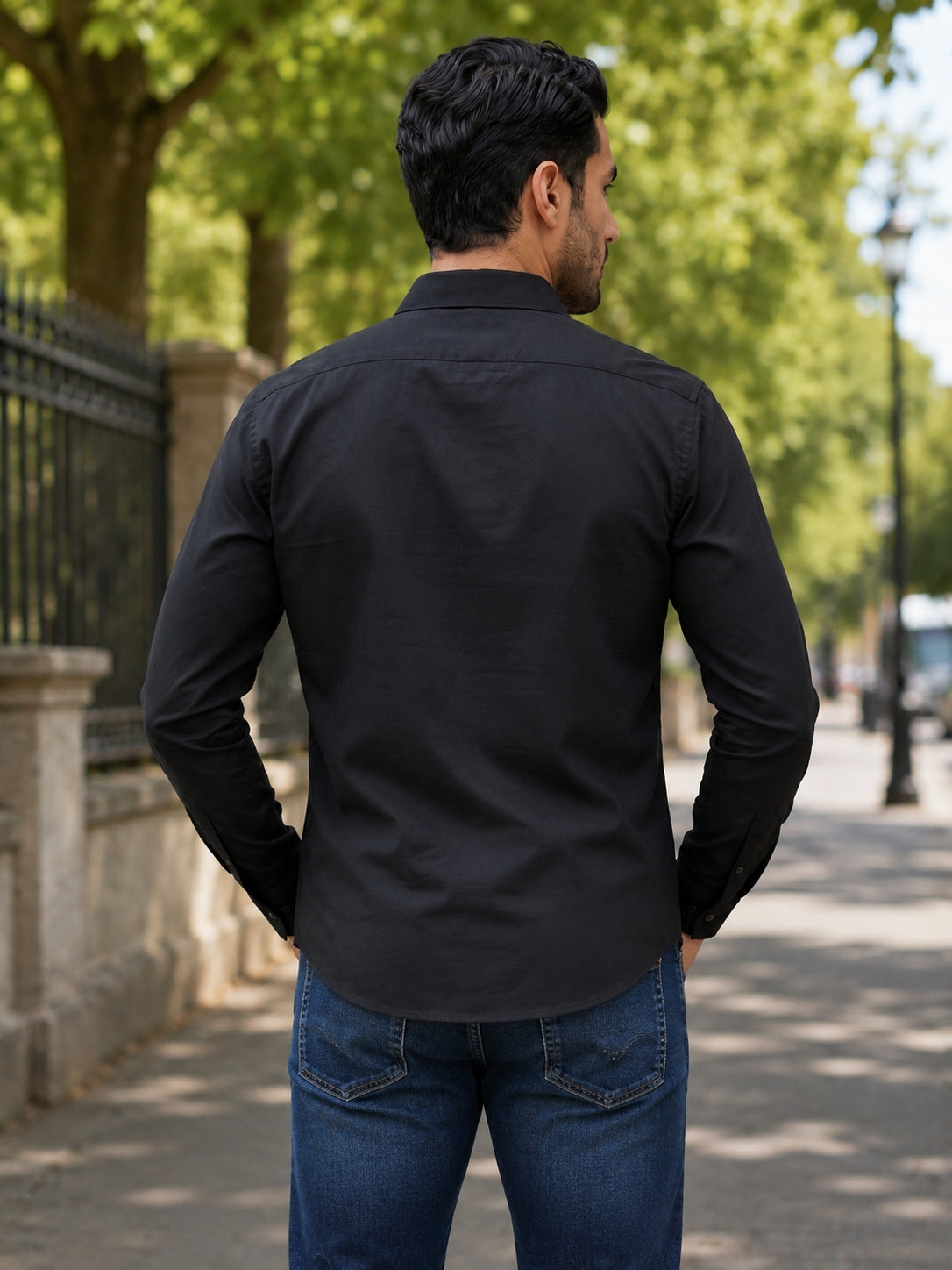 Men's Satin Lycra Solid  Casual Shirt
