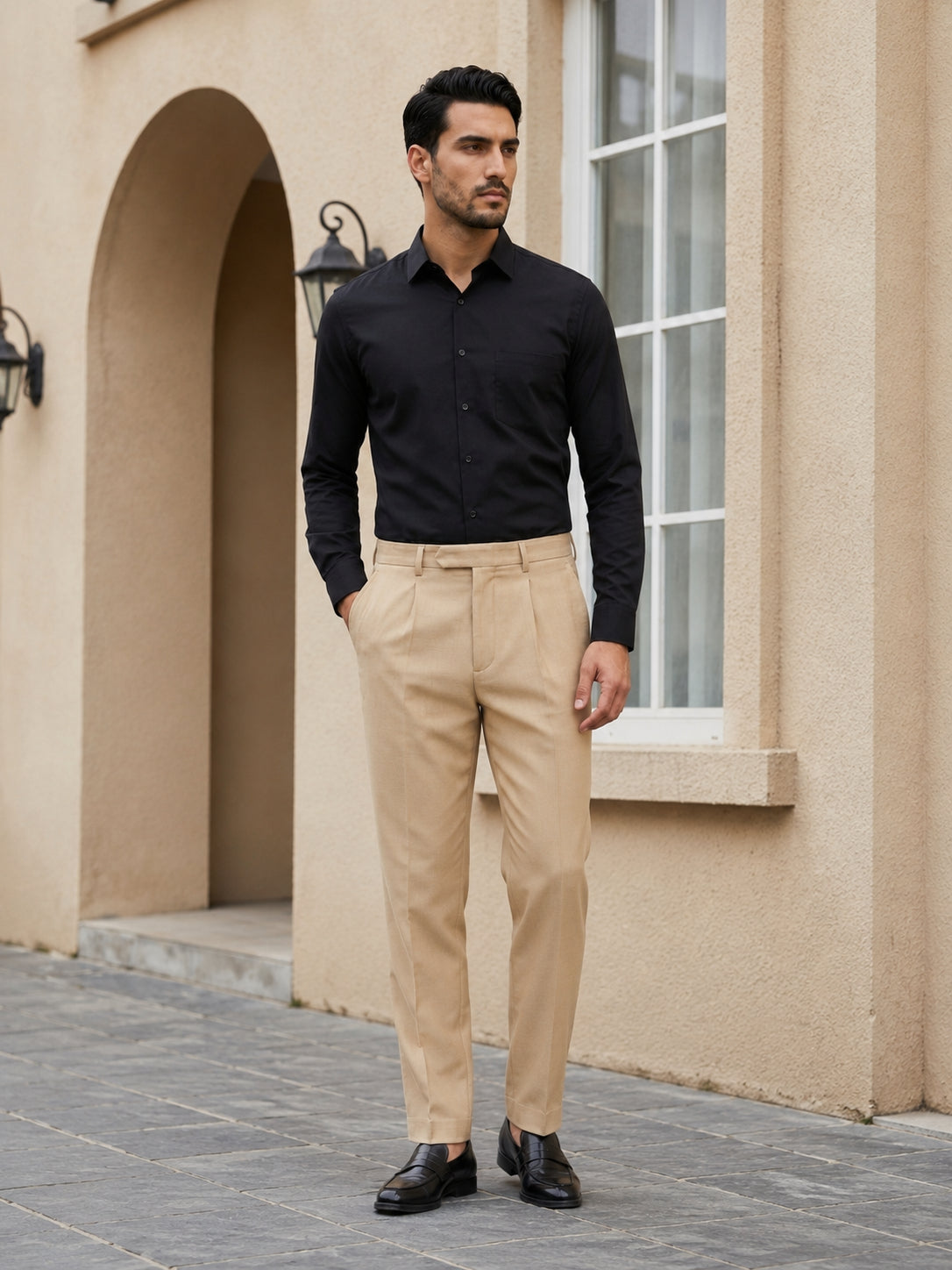 Men's Satin Lycra Solid  Formal Shirt