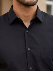 Men's Satin Lycra Solid  Formal Shirt
